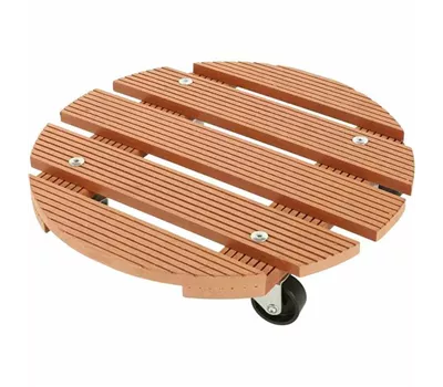 Siena Garden Pflanzenroller WPC, rund 30 cm, natur Siena Garden Pflanzenroller WPC, rund 30 cm, natur