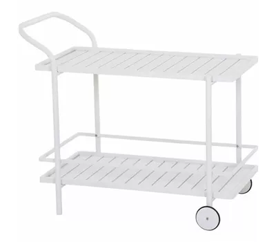 Siena Garden Bali Servierwagen 98 x 57 x 83 cm matt weiß Siena Garden Bali Servierwagen 98 x 57 x 83 cm matt weiß