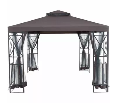 Siena Garden Durban Pavillon mit Bezug in Grau 300x300x270 cm anthrazit Siena Garden Durban Pavillon mit Bezug in Grau 300x300x270 cm anthrazit