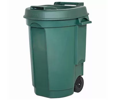 Fahrbarer Abfallbehälter 110L 55x58x81cm, grün Fahrbarer Abfallbehälter 110L 55x58x81cm, grün