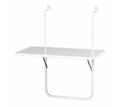 Alco Balkonhängetisch 60 x 40 cm weiß Kunststoff Alco Balkonhängetisch 60 x 40 cm weiß Kunststoff
