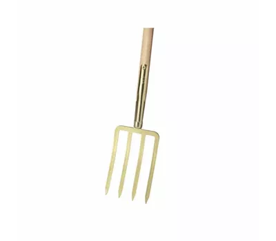 Ideal Spatengabel, 4 Bajonettzinken, T Stiel 85cm Gold Ideal Spatengabel, 4 Bajonettzinken, T Stiel 85cm Gold