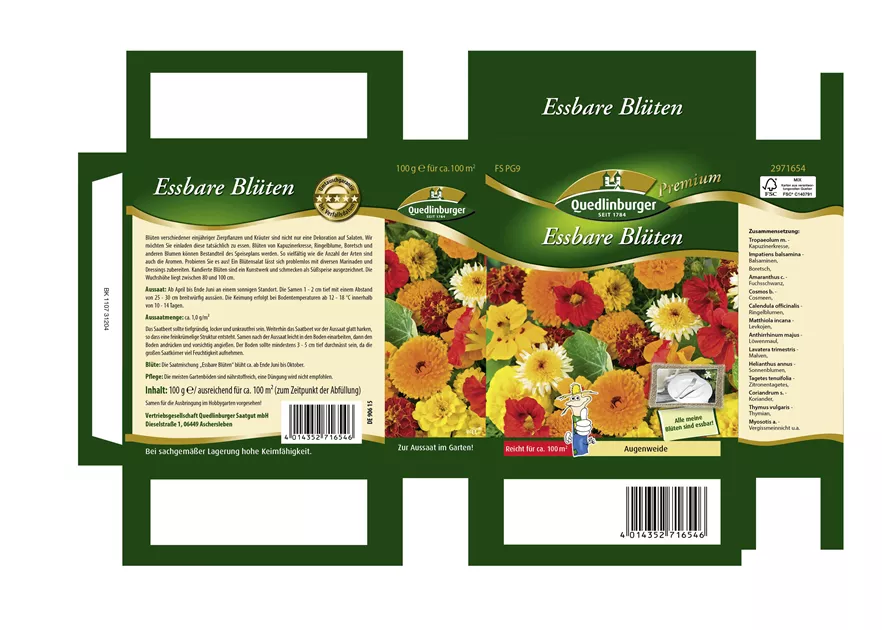 essbare blten saatgut BIO-Saatgut-Set "Essbare Blten"